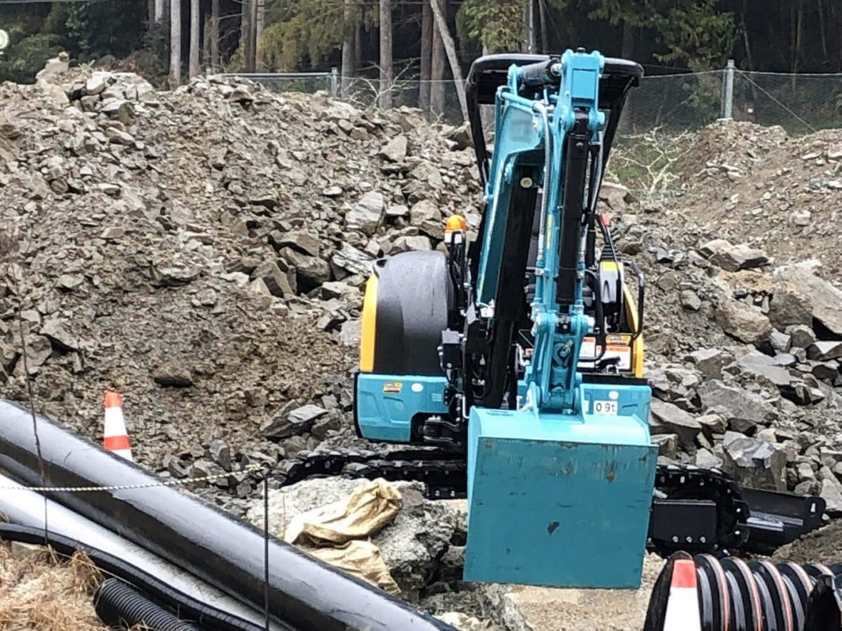 土木現場は重機が大活躍！