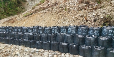 美しい景観も砂防工事が無いとすっかり埋まります。